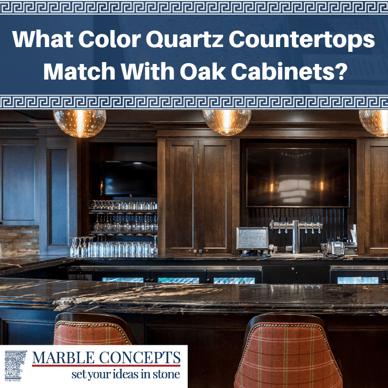 What Color Quartz Countertops Match With Oak Cabinets?
