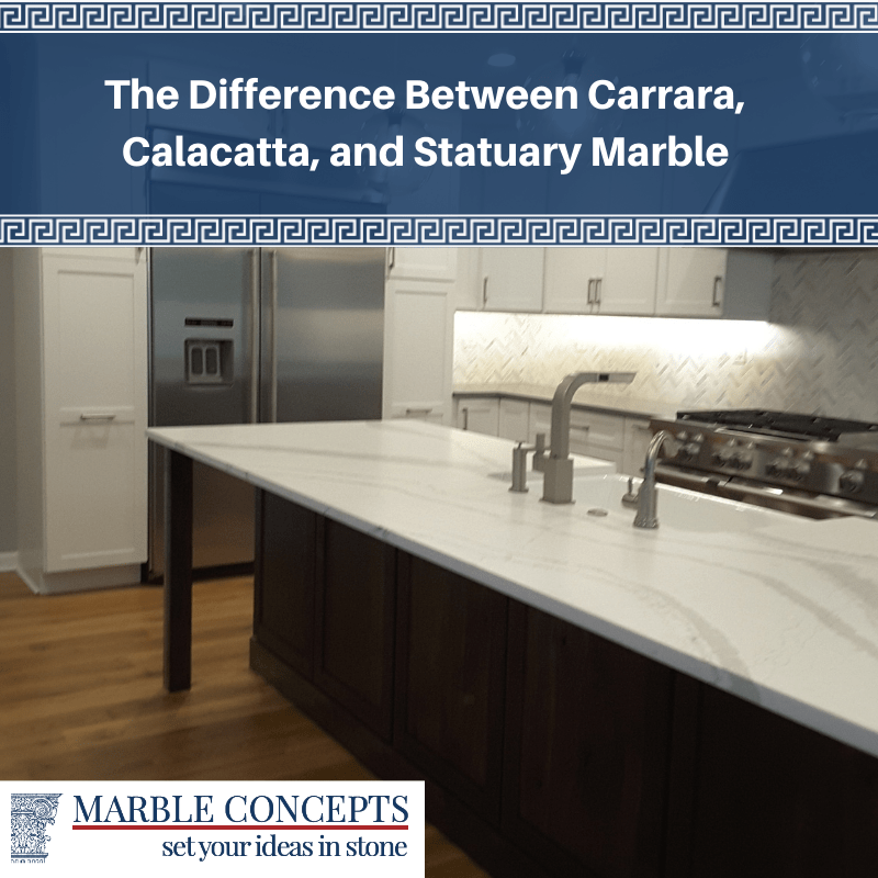The Difference Between Carrara, Calacatta, and Statuary Marble