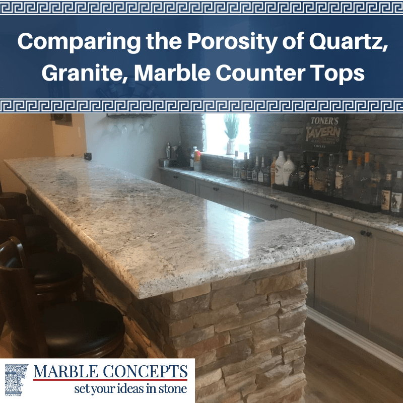 Comparing The Porosity Of Quartz, Granite, Marble Counter Tops